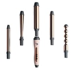 L'ANGE HAIR Le Cinq 5 in 1 Curling Wand Set - Comes with 19mm, 25mm, 32mm, 19-25