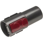 vhbw Adaptateur pour aspirateur connecteur de marque à raccord 32mm compatible avec Dyson V15 Detect Complete - noir / rouge, plastique