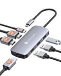 NOVOO Hub USB C vers 2 HDMI, Displayport, Hub UBS C vers USB