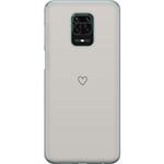 Xiaomi Redmi Note 9 Pro Transparent Mobilskal Grått hjärta