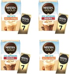 Nescafe Salted Caramel Iced latte 7 Sachets x2 Packs Bundled With Nescafe Gold Original Iced Cappuccino x2 Packs, (4 Boxes, 28 Sachets Total)