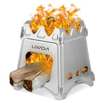 Lixada Compact Folding Wood Stove for Outdoor Camping Cooking Picnic Stove Q0K4