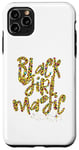Coque pour iPhone 11 Pro Max Black Girl Magic Melanin Jaune Rainbow Leopard Queen Woman