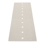 Pappelina - Peg Dark Linen/ Vanilla 70x200 cm - Dark Linen/Vanilla - Beige,Vit - Plastmattor