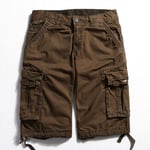 NGRDX&G Shorts Bermuda Summer Men Cargo Shorts Green Baggy Zippers Pocket Short Trousers 29-38