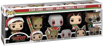Figurine Funko Pop - The Guardians Of The Galaxy Holiday Special [Marvel] - Star-Lord / Groot / Drax / Mantis / Rocket - Pack (66345)