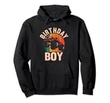 Birthday Boy Monster Truck Bday Party Retro Decoration Pullover Hoodie