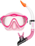 Waimea Cyklop med snorkel rosa/vit - Barn 