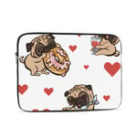 Laptop Case,10-17 Inch Laptop Sleeve Case Protective Bag,Notebook Carrying Case Handbag for MacBook Pro Dell Lenovo HP Asus Acer Samsung Sony Chromebook Computer,Cartoon Pug Dog 2 15 inch