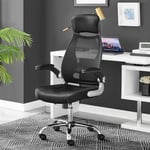 Ellwood Black High Mesh Back Adjustable Height And Arm Wheeled Computer Desk Office Gaming Swivel Chair