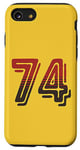 Coque pour iPhone SE (2020) / 7 / 8 Maillot de sport rétro numéro 74 /1974 (impression recto et dos)