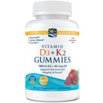 Nordic Naturals - Vitamin D3+K2 Gummies, Pomegranate - 60 gummies