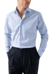 Eton Signature Twill-skjorta Contemporary Fit, Cut Away-krage Blå