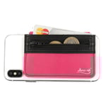 4Smarts Dressup Phone Holder m. Strap & Card Holder - Svart / rosa