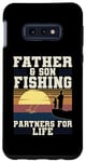 Coque pour Galaxy S10e Père-fils Partenaires de pêche pour la vie rétro assortis