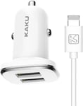 KSC-318 2.4A 2xUSB + Cable USB iPhone Lightning White