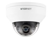 Hanwha Vision Wisenet Q Qnv-6022R - Nätverksövervakningskamera - Kupol - Vandalsäker - Färg (Dag&Natt) - 2 Mp - 1920 X 1080 - Fast Lins - Ljud - Komposit - Lan 10/100 - Mjpeg, H.264, H.265 - Likström 12 V/Poe Klass 3