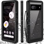 Miimall for Google Pixel 7A Case with Anti-Lost Wrist Strap, IP68 Waterproof Cas