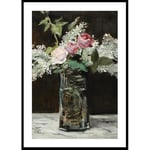 Gallerix Poster Vase Of White Lilacs And Roses By Edouard Manet 70x100 5118-70x100