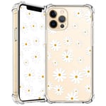 BEIMEITU Compatible with iPhone 12 Pro Max Clear Case, [Anti-Yellowing] for iPhone 12 Pro Max Case with Small Daisy Pattern Protective Shockproof Soft Bumper Case Cover for iPhone 12 Pro Max 6.7"