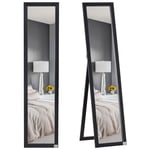 Full Length Mirror Free Standing or Wall-Mounted Tall Mirror Black