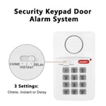 Security Keypad Door Alarm System 3 Settings with Panic Button for Home Office