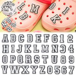 Numbers and Letters Croc Jibbitz Charms For Crocs Black & White Letters shoes