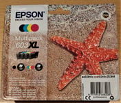 GENUINE EPSON 603XL Multipack (all 4 STARFISH XL inks) dated 2025 ORIGINAL inks
