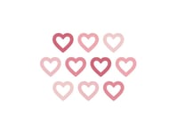 Partydeco Wsz10, Dekoration, Rosa, Monokromatiskt, Universal, Hjärta (Form), 65 Mm