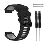 Outdoor Bracelet Replacement Steel Buckle Silicone Strap For Garmin- Forerunner 735xt/220/230/235/620/630 For Smart Watch With Screw Two-tone Strap