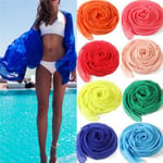 Sexy Beach Cover Up Women's Sarong Summer Bikini Cover-ups Wrap White