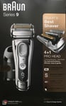 Braun Series 9 9395cc Men's Electric Shaver Wet/Dry Clean Renew Charger - CHROME
