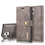 DG.MING 2-in-1 Plånboksfodral för iPhone 13 Pro - Coffee