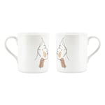 Kissing Couple Matching Mugs - Valentines Gift for Lesbian Couple Tea/Coffee Cup