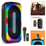 Portable Karaoke Party Speaker with Microphone, Bluetooth, LED Light BoomBox 500