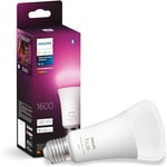 Philips Hue White and Color Ambiance Lampadina Smart LED, Attacco E27, Luce Bianca o Colorata, 11W