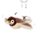 Interaktiv Kvittrande Fågel Kattleksak Fladdrande Vingar, Simulerad Elektrisk Flygande Fågel Kattleksak, Flappy Ch 2025th