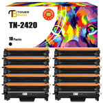 10 Black Toner TN2420 Compatible For Brother DCP-L2510D L2530DW L2537DW L2550D