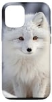 Coque pour iPhone 15 Pro Renard blanc arctique, neige, animal d'hiver