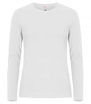 Clique Premium Langermet T-Skjorte Dame L Hvit