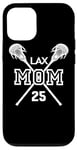 Proud Love Lacrosse Mom #25 LAX Player Number 25 Fête des Mères Coque pour iPhone 12/12 Pro