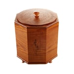 Zaza Bins Retro Rattan Trash Can,With Lid Geometric Edge Rubbish Bin,1.3/2.1 Gallon Capacity,For Living Room Hotel Bedroom,New Chinese Style Decorative Urns (Size : S antique color)