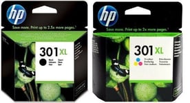 HP 301XL Combo Ink Cartridge Combo Pack  Black Tricolour CH563EE CH564EE 301 XL