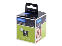 DYMO LabelWriter - Permanet adhesiv - svart på hvitt - 57 mm rund 160 rull(er) (1 rull(er) x 160) CD/DVD etiketter - for DYMO LabelWriter 310, 315, 320, 330, 400, 450, 4XL, SE450, Wireless