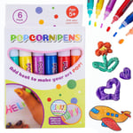Magiska Puffy Pens, DIY Bubble Popcorn Ritpennor, Magiska Puffy Pens För Barn Barn, Magiska Popcorn Färgpenna, Puffy Bubble Pen Puffy 3D Konst Säker Penna, Magiska Popcorn Pennor