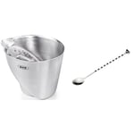 OXO Good Grips Angled Jigger & BarCraft BCLLMIXSP Bar Spoon with Built in Muddler, Stainless Steel, Silver, 28cm
