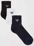 Emporio Armani Bodywear 3 Pack In-Shoe Socks - Multi