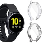 SPGUARD Screen Protector Compatible with Samsung Galaxy Watch Active 2 44mm Screen Protector, [2-Pack] Scratch Proof Full-Covered Protective Cover Case for Galaxy Watch Active 2 44mm