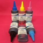 6x Ink Refil Bottle For Epson Stylus Photo R1400 R 1400 1500 W R1500W Printer s