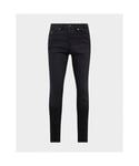 Hugo Boss Mens Taber Tapered-Fit Jeans in Black Cotton - Size 30 Short